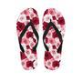 Red And Pink Rose Floral Men's Flip Flops