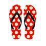 Red And White Polka Dot Men's Flip Flops