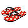 Red And White Polka Dot Men's Flip Flops