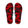 Red Camo Print Men's Flip Flops