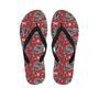 Red Chinese Dragon Floral Print Men's Flip Flops