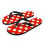 Red Polka Dot Men's Flip Flops