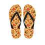 Red Polka Dot Sunflower Men's Flip Flops