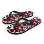 Red Rose Flower Print Men's Flip Flops