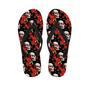 Red Rose Skull Men's Flip Flops