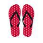 Red Tiny Polka Dot Men's Flip Flops