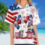 Schnauzer Independence Day Hawaiian Shirt, Dog Hawaii Beach Shirt Short Sleeve For Of July