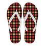 Scottish Tartan Red Yellow Plaid Men & Women Flip Flops