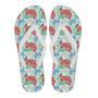 Sea Turtle Floral Hawaiian Pattern Print Men & Women Flip Flops