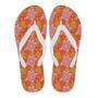 Sea Turtle Hawaiian Orange Pattern Print Men & Women Flip Flops