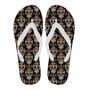 Skeleton Floral Rose Sugar Skull Girly Pattern Print Men & Women Flip Flops