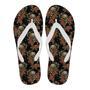 Skeleton Sugar Skull Girly Floral Rose Pattern Print Men & Women Flip Flops