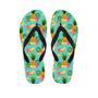 Slice Tropical Pineapple Print Men's Flip Flops