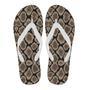 Snakeskin Python Skin Pattern Print Men & Women Flip Flops