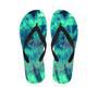 Spiral Green Tie Dye Men's Flip Flops