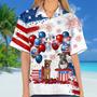 Staffordshire Bull Terrier Independence Day Hawaiian Shirt, Dog Hawaii Beach Shirt Short Sleeve For Of July