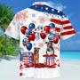 Staffordshire Bull Terrier Independence Day Hawaiian Shirt, Dog Hawaii Beach Shirt Short Sleeve For Of July