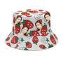 Strawberry Print Custom Face Photo Bucket Hat for Men, Boy, Husband, Summer Men Sun Hat