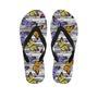 Striped Butterfly Print Men's Flip Flops