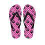 Striped Pink Paw Men's Flip Flops