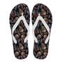 Sugar Skull Skeleton Girly Feather Boho Pattern Print Men & Women Flip Flops