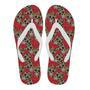 Sugar Skull Skeleton Girly Floral Rose Pattern Print Men & Women Flip Flops