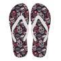 Sugar Skull Skeleton Girly Rose Floral Pattern Print Men & Women Flip Flops