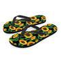 Sunflower Black Print Men's Flip Flops