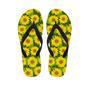 Sunflower Flower Print Men's Flip Flops