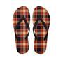 Tartan Brown Plaid Men's Flip Flops