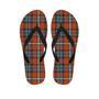 Tartan Orange Plaid Men's Flip Flops