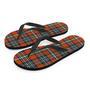 Tartan Orange Plaid Men's Flip Flops