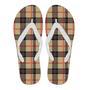 Tartan Scottish Beige Plaids Women & Men Flip Flops