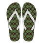 Tartan Scottish Brown Green Plaid Men & Women Flip Flops