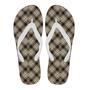 Tartan Scottish Green Beige Plaid Men & Women Flip Flops