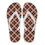 Tartan Scottish Red Beige Plaid Men & Women Flip Flops