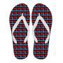 Tartan Scottish Red Blue Plaid Men & Women Flip Flops