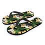 Tropical Floral Skull Men's Flip Flops