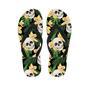 Tropical Floral Skull Men's Flip Flops