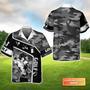 Unisex Graphic Golf Camo Pattern Personalized Name Hawaiian Shirt Gift For Golfer