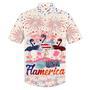 Usa Flamerica Hawaiian Shirt For Of Jul, Summer Flamingo Aloha Beach Shirt For Men And Womens