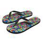 Valentine Heart Hippie Trippy Men's Flip Flops