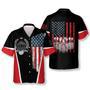 Vintage American Flag Emblem Custom Bowling Hawaiian Shirt, Bowling Shirt, Flag Shirt