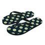 Vintage Black Polka Dot Men's Flip Flops