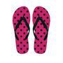 Vintage Pink And Black Polka Dot Men's Flip Flops