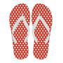 Vintage Red White Polka Dot Pattern Print Men & Women Flip Flops