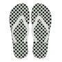 Vintage White Black Polka Dot Pattern Print Men & Women Flip Flops