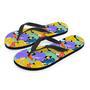 Violet Hibiscus Flower Hawaiian Print Men's Flip Flops