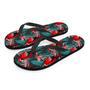 Watercolor Parrot Tropical Print Men's Flip Flops