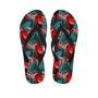 Watercolor Parrot Tropical Print Men's Flip Flops